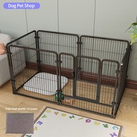 Système de cage et de clôture pour chien avec motif solide pour usage domestique en intérieur, librement combinable pour chiens de petite/moyenne/grande taille, idéal pour l'apprentissage de la propreté