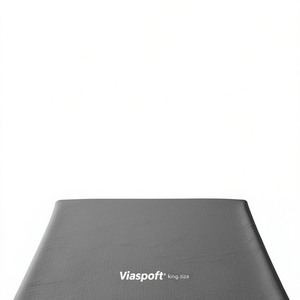 Set di Lenzuola King Size Viasoft in Cotone Lavato Grigio, Design Semplice per Arredamento Casa - Product Image 1