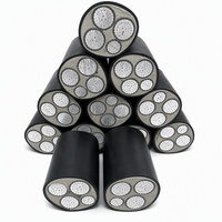 Câble d'alimentation en aluminium YJLV22 3*240+1*120 STA 0.6/1KV isolé XLPE, pour installation directe en terre, destiné aux postes de transformation de construction