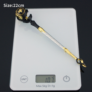 Modelo de Cetro <span class=keywords><strong>Fate</strong></span> de Valorant, Aleación de Zinc, 22 cm, Chapado en Oro y Plata, con Soporte de Exhibición para Colección de Gamers de Escritorio - Product Image 6