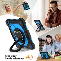 Étui de protection robuste antichoc pour tablette, coque en PC rigide et silicone avec support pour stylet pour iPad Mini 7 A17 Pro Mini 6 8,3 pouces
