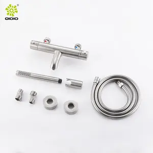 stainless steel 304 temperature Control building thermostat shower system hot and cold mixer exposed 2-functions shower faucets