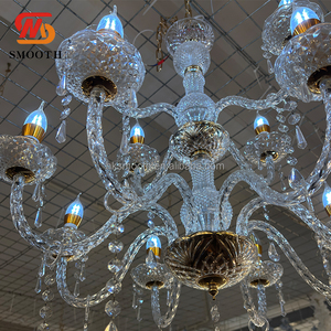 SMOOTH European Wedding Gold Candle <b>Crystal</b> <b>Chandelier</b> Hotel Living Room Luxury Pendant Lamp <b>Chandeliers</b> - Product Image 2