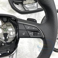 Volant de direction en cuir chauffant modifié pour Audi A3 A4L A5 A6L A7 Q2L Q5 Q5L Q7 Coupé Roadster RS avec palettes de changement de vitesse