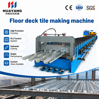 Machine automatique de fabrication de dalles de plancher en acier, machine de formage de profilés de plancher en acier avec découpe hydraulique et contrôle PLC