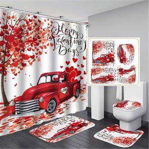 Juego de Alfombrillas Antideslizantes para Baño, Juego de Cortinas de Ducha Impermeables y Duraderas, Alfombra de Pedestal, Tapa de Inodoro, Alfombrillas de Baño Personalizables R1602 - Product Image 2