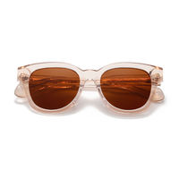 Lunettes de soleil rétro de boutique, monture en acétate, forme ronde, verres polarisés TAC, protection UV, logo personnalisé, minimum 1 pièce