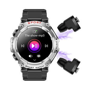 AMOLED Màn hình Earbuds thông minh xem BT cuộc gọi điện thoại nói chuyện địa phương âm nhạc chơi thể thao sức khỏe giám sát 2in1 Earbud thông minh đồng hồ - Product Image 3