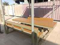 Barre de banc en teck composite WPC