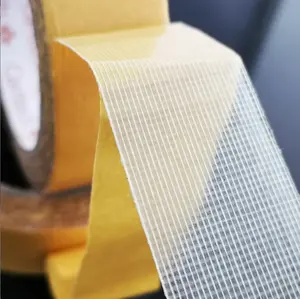Manufacture double sided fiberglass fabric tape super strong adhesion special for floor and windows fixation