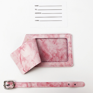 Porta Tarjetas de Embarque de Cuero PU de Lujo con Diseño de Mármol, Personalizable, Multicolor, Resistente al Agua, Etiqueta para Equipaje - Product Image 5