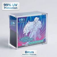 Boîte de protection en acrylique pour Elite Trainer Box (ETB) avec protection UV à 99 %, transparente comme du cristal de 8 mm, avec aimants puissants, boîte de rangement TCG