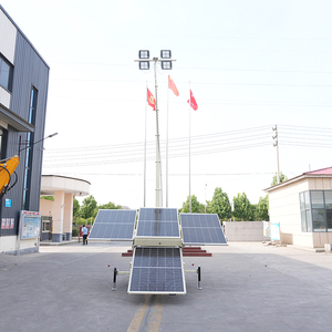 Torre de Iluminación Solar de Cero Emisiones, 1600W, Alto Lumen, Energía Verde, con Ruedas y Estabilizador - Product Image 2