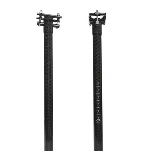 Poste de asiento de carbono completo 27,2/30,8/31,6 3K brillo/camino mate y sillín bicileta <span class=keywords><strong>MTB</strong></span> poste de asiento súper ligero 160g sin logotipo - Product Image 3