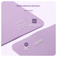 Tapis de yoga, tapis de fitness antidérapant, épaissi, silencieux, pour la maison, tapis de danse unisexe, extra-épais 10 mm, en élastomère thermoplastique, 183 cm