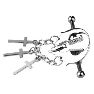 Halloween Kruis Tepelklemmen Voor Vrouwen Verstelbare Leren Riem, Borst Bondage & Sm Spel Voor Koppels - Product Image 6