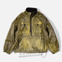 Fabricant de vêtements de ville personnalisés à demi-fermeture éclair en polyester et nylon Veste thermochromique imperméable pour la course à pied et l'extérieur réactive la chaleur pour hommes