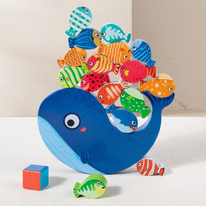 Jouets en bois pour enfants, blocs de construction animaux à équilibre élevé, puzzle, jeux de table pour garçons et filles - Product Image 1