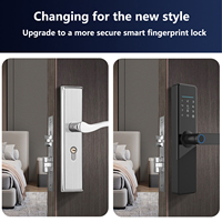 Porte composite serrure intelligente porte empreinte digitale pour porte de cour porte intérieure serrures intelligentes sans cadre numériques