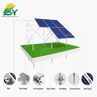 Structure de montage en aluminium résistante à la corrosion pour système solaire au sol, pour la construction de fermes solaires, charge de neige 1,4 KN/m²