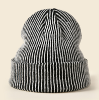 Vente en gros Bonnet unisexe chaud et épais en laine polaire et cachemire écologique acrylique tendance personnalisé hiver Bonnet tricoté de luxe