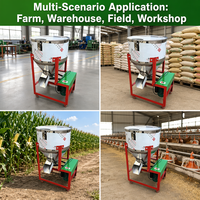 Mélangeur vertical de semences en acier inoxydable 100 kg, machine électrique de traitement des semences, mélangeur de revêtement de grains pour blé, maïs, agriculture