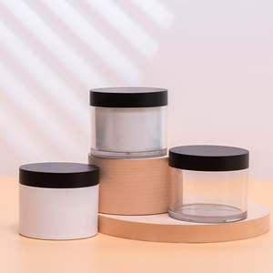 علب كريم فاخرة من البلاستيك PET سميكة بسعة 250 مل و260 مل ووزن 123 جرام وقطر 83 مم، متوفرة باللون الأبيض والشفاف لمستحضرات التجميل والعناية بالبشرة والجسم من KAIGE - Product Image 1