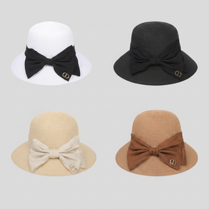 Women's Spring/Summer Light Luxury High-End Dense Weave Natural Grass Travel Sun <b>Hat</b> Makes Face Look Smaller - Product Image 1