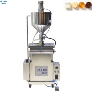 Machine de remplissage semi-automatique pneumatique à agitation et chauffage à température constante pour crème, cire, baume, pommade, gel et pâte - Product Image 1