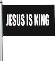 Drapeau personnalisé en polyester 100% à une face avec inscription « Jésus est Seigneur et Dieu », vente en gros, neuf