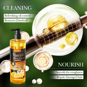 OEM al por mayor limón <span class=keywords><strong>jengibre</strong></span> champú limpieza profunda hidratante nutritivo suavizante anticaspa refrescante champú orgánico para el cabello - Product Image 3