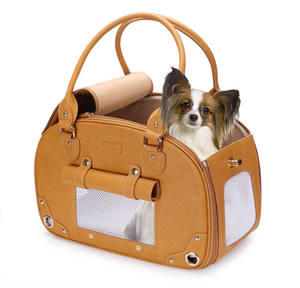 Vente en gros sac à main de voyage pliable en cuir PU de qualité supérieure imperméable pour animaux de compagnie sac de transport portable pour chiens - Product Image 2