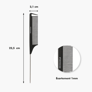 Peine de fibra de carbono Dessange, peine desenredante de fibra de carbono, peine antiestático resistente al calor, peine profesional para el cabello sin encrespamiento - Product Image 4