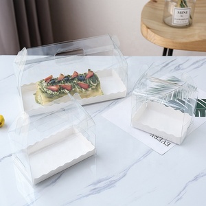Wholesale Plastic Swiss Roll Cake Box Food Grade Portable Cake <b>Boxes</b> Bulk - Product Image 4
