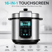 Olla a Presión Eléctrica de 5L 6L Directo de Fábrica, 1000W, Pantalla Táctil, 16 Programas, Certificación CE CB, Personalizable, Compatible con OEM ODM