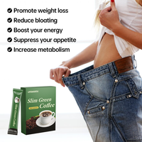 Café Vert Minceur Personnalisé Lifeworth, Poudre Naturelle de Régime à Base de Plantes, Contrôle du Poids Instantané, Café Ganoderma