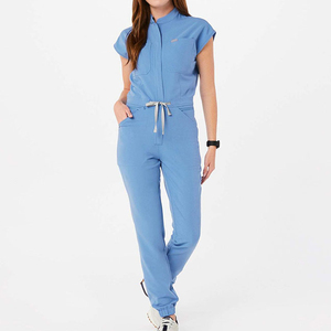 Alta calidad nuevas niñas de una pieza de talla grande mamelucos mujeres monos Hospital Jogger Scrubs uniformes conjuntos - Product Image 2