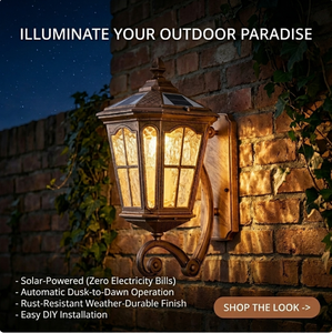 Lampada Solare <span class=keywords><strong>da</strong></span> Parete IP65 Impermeabile in Alluminio Stile Retrò per <span class=keywords><strong>Giardino</strong></span>, Villa, Esterno, Balcone e Cancello - Product Image 1