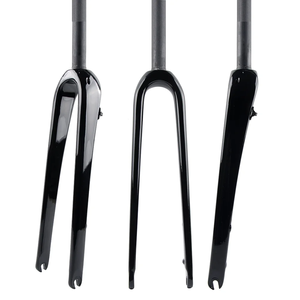 Fourches de vélo de route en gravier 700C, droites, coniques, entièrement en fibre de carbone, <span class=keywords><strong>cyclocross</strong></span>, débattement plat, frein à <span class=keywords><strong>disque</strong></span> QR, fourches avant - Product Image 1