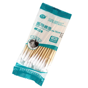Hisopo de Algodón Médico Baohe de 12 cm, Estéril y Desechable, para Limpieza de Heridas y Aplicación de Medicamentos - Product Image 1