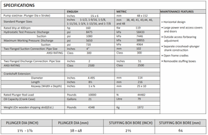 Bomba de Pistones Tríplex de Grado Certificado con Presión de Trabajo de Hasta 5,650 psi, Carrera de Seis Pulgadas - Product Image 2