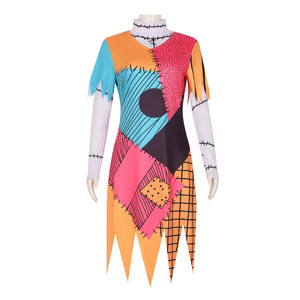 Costume de cosplay Sally de L'Étrange Noël de Monsieur Jack pour femme, robe d'Halloween, tenue de scène d'anime - Product Image 5