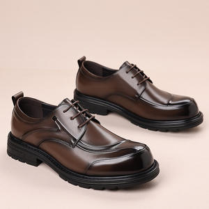 Vestido de estilo Oxford para hombre, zapatos de boda de charol de piel sintética de negocios, zapatos formales clásicos con cordones para hombre - Product Image 3