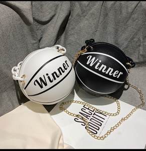 Cuir PU pour sac de basket-ball imperméable femmes sacs à bandoulière sac à main sac à main avec chaîne TJ marque - Product Image 3