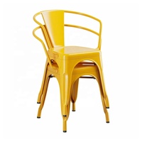 Chaise en métal moderne, style rustique, chaise de café en fer, style rétro, idéale pour le bureau à domicile et les bars.