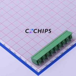 KF2EDGRC-7.62-9P Plug-in Terminal Block Bent Lead Through Hole,P=7.62mm Board-to-Board / Socket - Closed 1x9P 7.62mm Green - Product Image 2