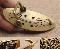 Ceinture en cuir de vache véritable italien pour homme, boucle avec logo croisé religieux 3D, plaque de nom occidental en alliage de zinc, 3.8cm de largeur