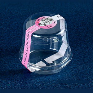 กล่องพลาสติกใสพิมพ์ลาย UV ขนาด 4 นิ้ว สำหรับใส่ขนมเค้กบาสก์ วัสดุเกรดอาหาร สำหรับบรรจุภัณฑ์ขนมหวาน ชีสเค้ก และขนมอบ - Product Image 2