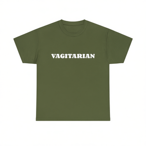 T-shirt Vagitarian unisex per adulti, a maniche corte, girocollo, con stampa serigrafica, maglietta promozionale - Product Image 1