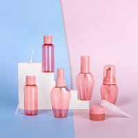 Botol perjalanan, Pink 10ml 50ml 60ml kosmetik terpisah plastik krim mata Pot 30ml Remas tabung lembut